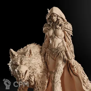 Описание картинки Sylvaen Sister of Wolves Фигурка от GAS3TXD  по цене 5 200руб | Свободный Рынок Миниатюр - СРМ