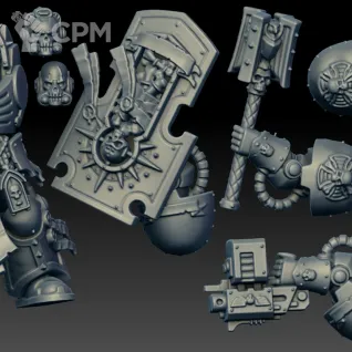 Описание картинки Chaplain In Terminator Armour (Scan) от AxeL's Forge по цене 350руб | Свободный Рынок Миниатюр - СРМ