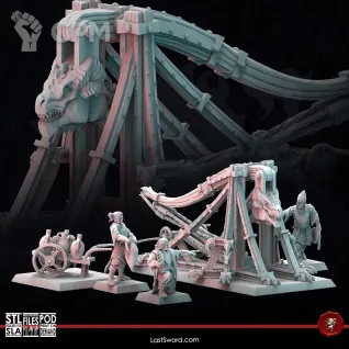 Описание картинки Elve Arch Firethrower 2 with Crew от Barduck Miniatures по цене 1 690руб | Свободный Рынок Миниатюр - СРМ