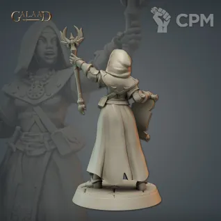 Описание картинки Female Priest 02 от PocketSized Prints по цене 190руб | Свободный Рынок Миниатюр - СРМ