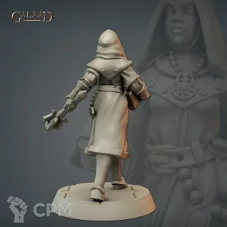 Описание картинки Female Priest 03 от PocketSized Prints по цене 190руб | Свободный Рынок Миниатюр - СРМ