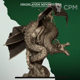 Описание картинки Feral Elf Prince on Feral Dragon от Manufactorum76 по цене 3 500руб | Свободный Рынок Миниатюр - СРМ