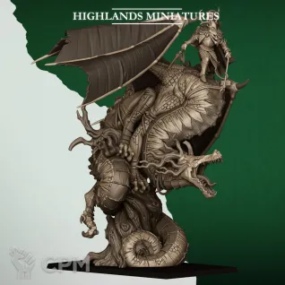 Описание картинки Feral Elf Prince on Feral Dragon от Manufactorum76 по цене 3 500руб | Свободный Рынок Миниатюр - СРМ