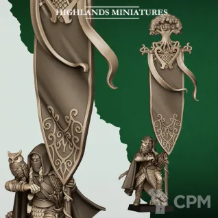 Описание картинки FERAL ELF BATTLE STANDARD BEARER от Manufactorum76 по цене 175руб | Свободный Рынок Миниатюр - СРМ
