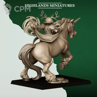 Описание картинки FERAL ELF DRUID ON UNICORN от Manufactorum76 по цене 500руб | Свободный Рынок Миниатюр - СРМ
