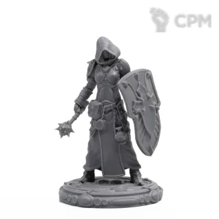 Описание картинки Female Warpriest 28mm от Fantasy Minis по цене 550руб | Свободный Рынок Миниатюр - СРМ