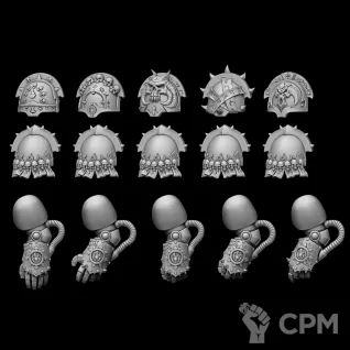 Описание картинки Shoulder pads model “TDA” type Chaos от LDBits по цене 682руб | Свободный Рынок Миниатюр - СРМ