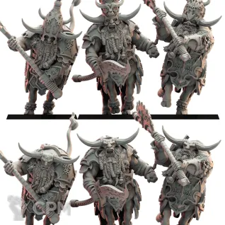 Описание картинки Chaos dwarfs - Taurukh Annointed (x3) от 3Д печать миниатюр по цене 2 777руб | Свободный Рынок Миниатюр - СРМ