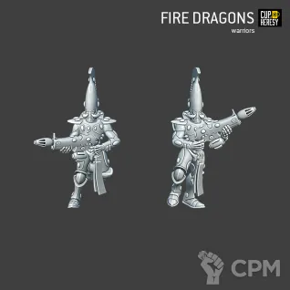 Описание картинки Fire Dragons 10x от Cup of Heresy по цене 1 400руб | Свободный Рынок Миниатюр - СРМ