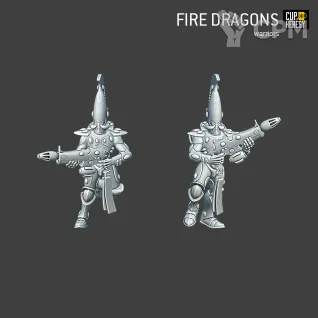 Описание картинки Fire Dragons 5x от Cup of Heresy по цене 800руб | Свободный Рынок Миниатюр - СРМ