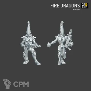 Описание картинки Fire Dragons 10x от Cup of Heresy по цене 1 400руб | Свободный Рынок Миниатюр - СРМ