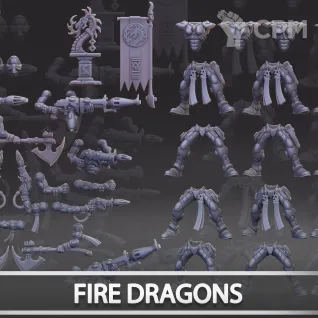 Описание картинки Fire Dragons от Naggaroth Night по цене 1 300руб | Свободный Рынок Миниатюр - СРМ