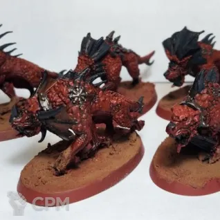 Описание картинки old Flesh Hounds of Khorne, литьё от Shamkin по цене 1 100руб | Свободный Рынок Миниатюр - СРМ