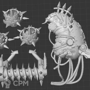 Описание картинки Fleshmower Foetid Bloat-drone от White Rhino по цене 799руб | Свободный Рынок Миниатюр - СРМ