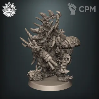 Описание картинки Ogor Bloodpelt Hunter от Brother Ork по цене 900руб | Свободный Рынок Миниатюр - СРМ
