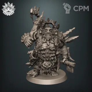 Описание картинки Ogor Bloodpelt Hunter от Brother Ork по цене 900руб | Свободный Рынок Миниатюр - СРМ