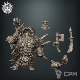 Описание картинки Ogor Bloodpelt Hunter от Brother Ork по цене 900руб | Свободный Рынок Миниатюр - СРМ
