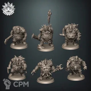 Описание картинки Ogors Gluttons / Gutbusters / Maneaters от Brother Ork по цене 550руб | Свободный Рынок Миниатюр - СРМ