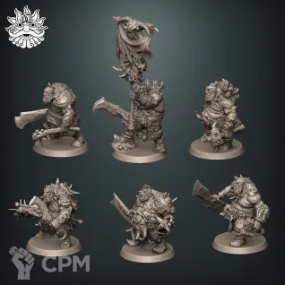 Описание картинки Ogors Gluttons / Gutbusters / Maneaters от Brother Ork по цене 550руб | Свободный Рынок Миниатюр - СРМ