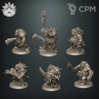 Описание картинки Ogors Gluttons / Gutbusters / Maneaters от Brother Ork по цене 550руб | Свободный Рынок Миниатюр - СРМ