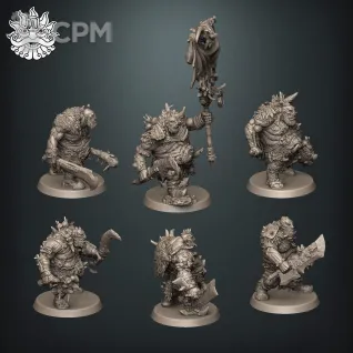 Описание картинки Ogors Gluttons / Gutbusters / Maneaters от Brother Ork по цене 550руб | Свободный Рынок Миниатюр - СРМ