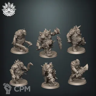 Описание картинки Ogors Gluttons / Gutbusters / Maneaters от Brother Ork по цене 550руб | Свободный Рынок Миниатюр - СРМ