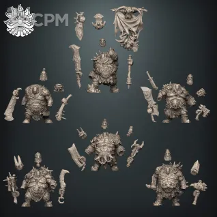 Описание картинки Ogors Gluttons / Gutbusters / Maneaters от Brother Ork по цене 550руб | Свободный Рынок Миниатюр - СРМ
