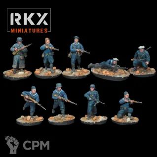 Описание картинки Kriegsmarine_Squad от 3DPrintClub по цене 95руб | Свободный Рынок Миниатюр - СРМ