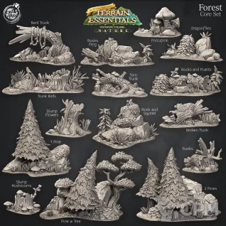 Описание картинки Forest Core Set от Studio Cockatoo по цене 6 100руб | Свободный Рынок Миниатюр - СРМ