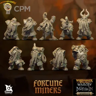 Описание картинки Fortune Miners - Dwarf Treasure Hunters от Мастерская Хомячка по цене 2 300руб | Свободный Рынок Миниатюр - СРМ