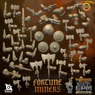Описание картинки Fortune Miners - Dwarf Treasure Hunters от Мастерская Хомячка по цене 2 300руб | Свободный Рынок Миниатюр - СРМ