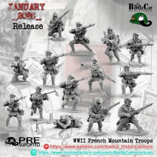 Описание картинки French Mountain Troops от 3DPrintClub по цене 95руб | Свободный Рынок Миниатюр - СРМ