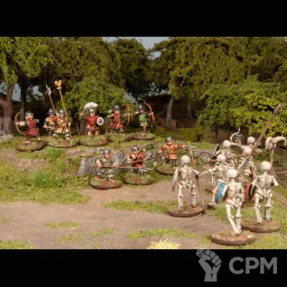 Описание картинки Halfling Militia от Base 28 по цене 3 781руб | Свободный Рынок Миниатюр - СРМ