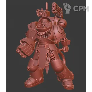 Описание картинки Imperial Fists Captain от WebWay 3D по цене 367руб | Свободный Рынок Миниатюр - СРМ
