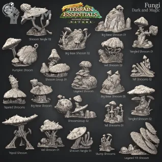 Описание картинки Dark And Magic Fungi от Studio Cockatoo по цене 6 500руб | Свободный Рынок Миниатюр - СРМ