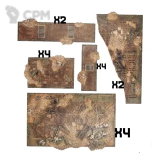 Описание картинки 2х стороние Футпринты - подложки для террейна (11ed GW layout) (Руины) от WebWay Аксессуары по цене 2 750руб | Свободный Рынок Миниатюр - СРМ