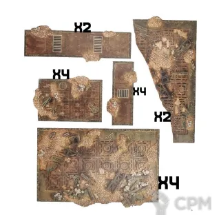 Описание картинки Футпринты - подложки для террейна (11ed GW layout) (Руины) от WebWay Аксессуары по цене 1 870руб | Свободный Рынок Миниатюр - СРМ