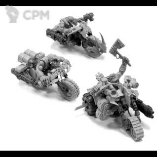 Описание картинки Ork Nob Warbikes от NEW-MINIATURES по цене 3 135руб | Свободный Рынок Миниатюр - СРМ