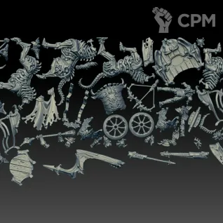 Описание картинки Liege Kavalos on War Chariot (Scan) от AxeL's Forge по цене 1 300руб | Свободный Рынок Миниатюр - СРМ