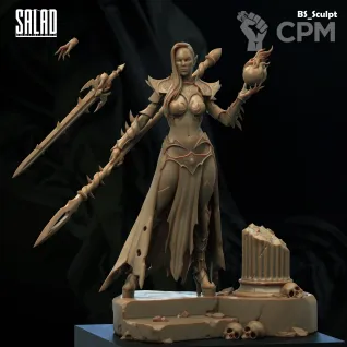 Описание картинки Dark Elf Girl от Naggaroth Night по цене 2 000руб | Свободный Рынок Миниатюр - СРМ