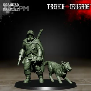 Описание картинки Lieutenant with Trench Dog от Age of Printmar по цене 66руб | Свободный Рынок Миниатюр - СРМ