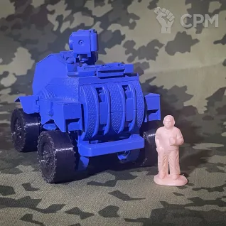 Описание картинки Патрульный джип с рельсотроном от 2N1S по цене 500руб | Свободный Рынок Миниатюр - СРМ