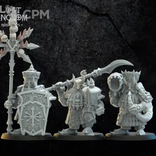 Описание картинки Chaos dwarfs Command Group от Barduck Miniatures по цене 582руб | Свободный Рынок Миниатюр - СРМ