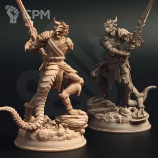 Описание картинки Весреия Яростная, паладин-драконорожденная от Dark Craft Hobby по цене 256руб | Свободный Рынок Миниатюр - СРМ