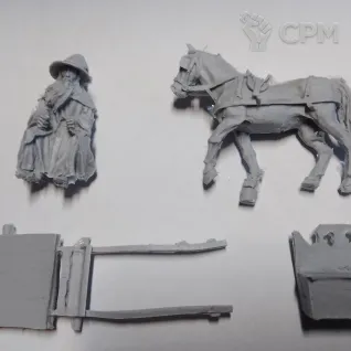 Описание картинки Gandalf the Grey &amp; Cart от Серж по цене 800руб | Свободный Рынок Миниатюр - СРМ