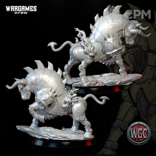 Описание картинки Gilded Battle Tauros (War Beast) от Manufactorum76 по цене 1 100руб | Свободный Рынок Миниатюр - СРМ
