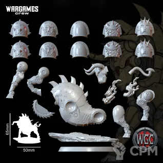 Описание картинки Gilded Battle Tauros (War Beast) от Manufactorum76 по цене 1 100руб | Свободный Рынок Миниатюр - СРМ