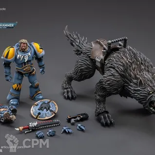 Описание картинки Space Wolves Thunderwolf Cavalry Frode от Строго по-Имперски по цене 8 450руб | Свободный Рынок Миниатюр - СРМ