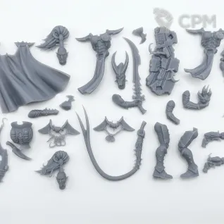 Описание картинки Druchari Archon (2025) от WastelandMiniatures по цене 370руб | Свободный Рынок Миниатюр - СРМ