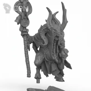 Описание картинки Warhammer Quest Darkwater: Shaman Foulhoof от WastelandMiniatures по цене 370руб | Свободный Рынок Миниатюр - СРМ